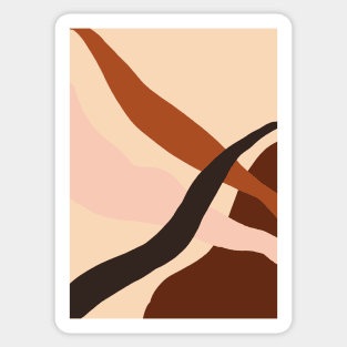 Abstract Earth Tones 3.4 Sticker